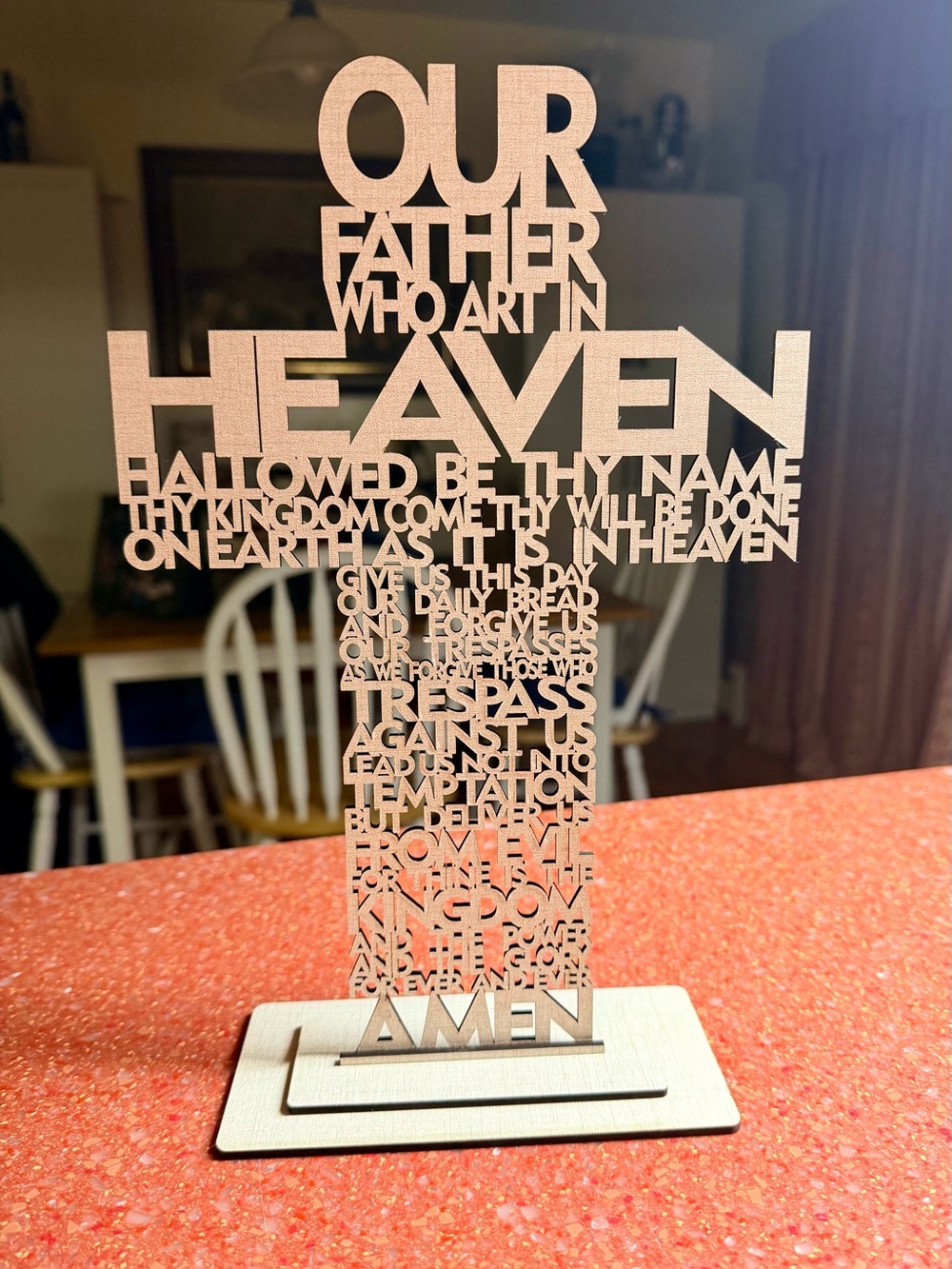 Handcrafted By Me- Wood Lord’s Prayer Shelf Sign! - Picture 4 of 14
